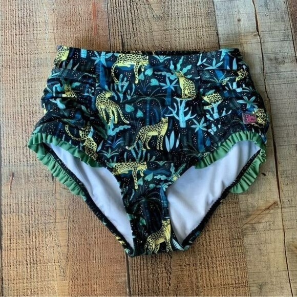 Ruffle butts girls safari high rise swimsuit bikini bottom -16 - Picture 1 of 8